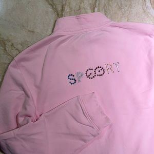 Escada Sport XL Light Pink Full Zip Sweatshirt